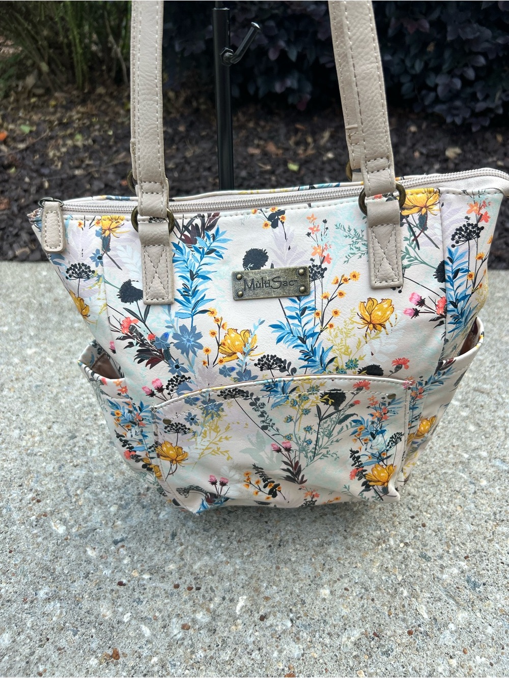 MultiSac Oakland Four-Poster Tote Bag – Floral Print Shoulder Bag